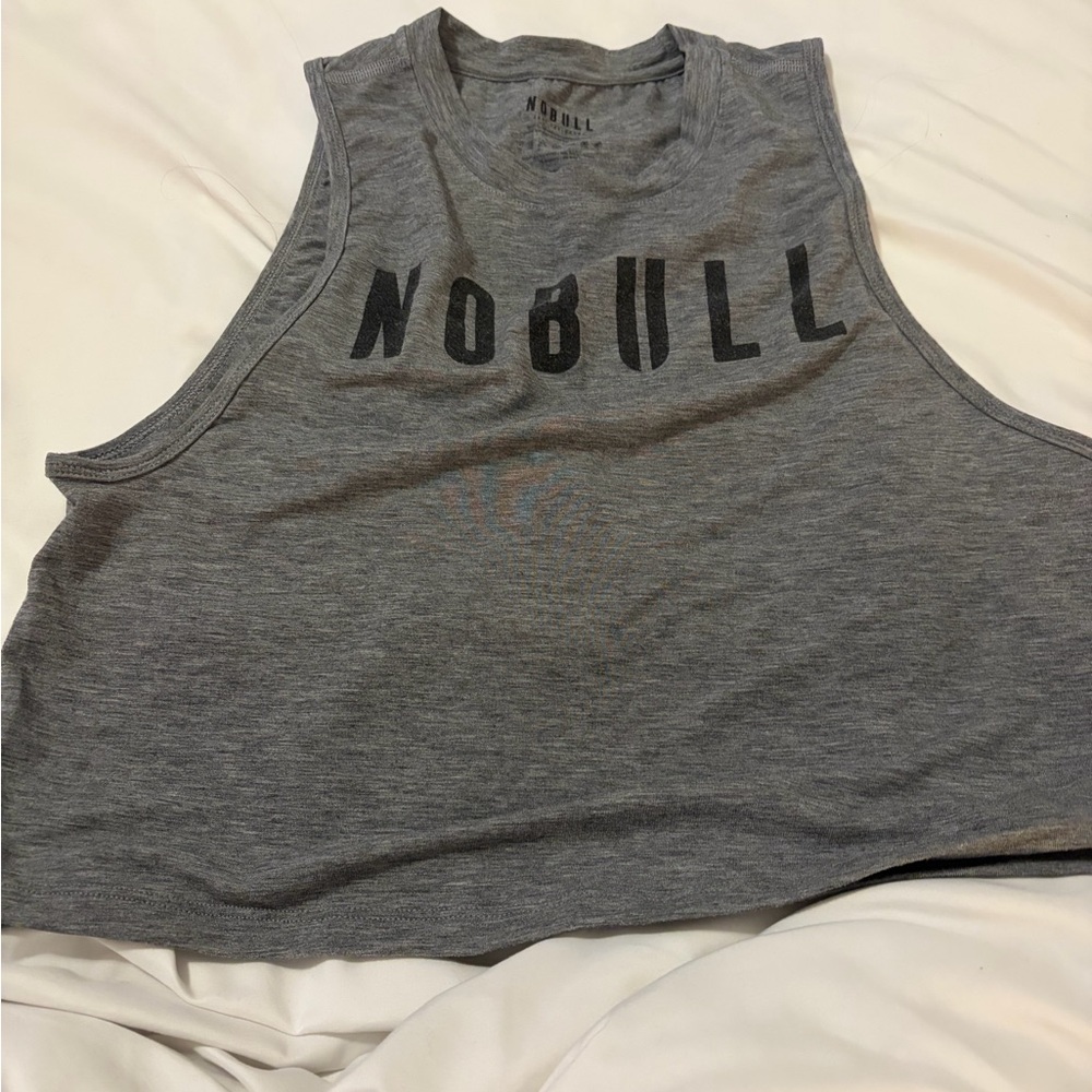 NOBULL Heather Gray V-Neck Top